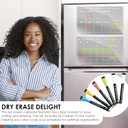 Acrylic Magnetic Monthly & Weekly Calendar for Fridge - Clear Dry Erase Board Set of 2 with 6 Color Markers (5 Colors), Reusable Planner for Home, Office (16"x12") - Gratitude and Goal Tracker