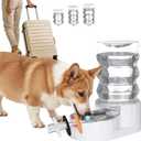RIZZARI Automatic Gravity Pet Dispenser: Helps Prevent Urinary Stones - Activated Carbon Ion Exchange System - 6.5L Large Capacity Stainless Steel-Ideal for Cats & Small Dogs-All-Day Hydration at Home