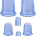 Silicone Cupping Therapy Sets (6-Pc Kit) - Included 2 Pcs Facial Suction Cups, Anti Cellulite Cup Massager - Vacuum Suction Cup for Cellulite Treatment - Amazing Cellulite Remover