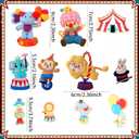 Circus Cake Toppers Animals Cake Decoration Carnival Cupcake Topper Clown for Circus Birthday Party Baby Shower Supplies