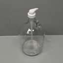 Gallon Glass Pump Dispenser Bottle, Large Jug Laundry Liquid Detergent Dispenser with Pump for Laundry Room Organization, Soap, Fabric Softener, Commercial Condiment Dispenser- 128 oz by Kitchentoolz