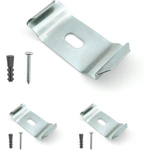 Amazing Drapery Hardware Vertical Blind Bracket Clips for 1-1/2 Inch Headrail with Mounting Screws and Plugs - 3 Pack