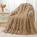 Wemore Jacquard Fleece Weighted Blanket Queen Size 60" x 80" 20lbs, Ultra Soft Cozy Sherpa Weighted Blankets for Adults, Ultra Fuzzy Heavy Blanket for Sleep, Fluffy Warm Throw for Bed, Brown