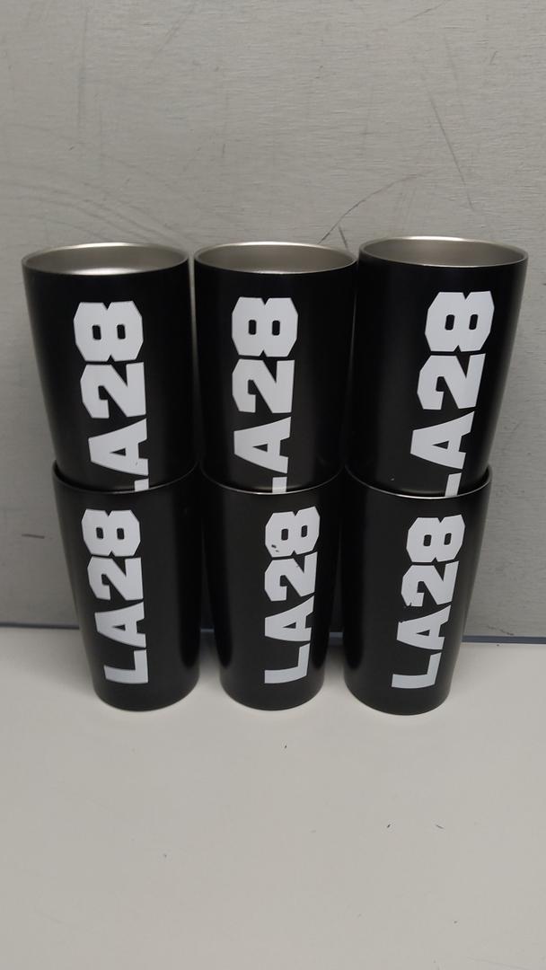 LA28 20oz Tumblers Bulk, 6pcs Stainless Steel Tumbler Set without Lid