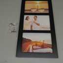 5x7 3-Opening Collage Picture Frame with Shatter-Resistant Glass & Black Wood Photo Frames for 5x7 Inch Pictures Display Made for Tabletop Stand and Wall Mounting