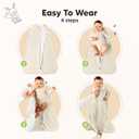 2-Pack Baby Sleep Sacks,Zipper Wearable Blanket - 0.5TOG Organic Cotton,Lightweight,Soft Cozy Toddler Sleeping Sack 6-12 months,Easy to Wear Large Newborn Transition Swaddles Sleepsacks (BumbleBear, M)