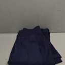 QINSEN Womens 2 Piece Sets Long Sleeve Slim Fit Crop Tops Wide Leg Pants Matching Lounge Set (Small, Navy Blue)