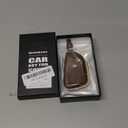 Metal Key Fob Cover, Aluminum Alloy Protective Case Compatible for BMW 1 3 5 7 Series 530 F48 X1 X2 X3 X4 X5 X6 (A Style) (Brown)