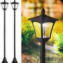 2 Pack 70" Solar Post Lights, 4500K LED Solar Lamp Post Lights Outdoor Waterproof IP65, Solar Pole Light for Garden, Lawn, Pathway, Driveway, 2-842-108