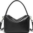 Leather Crossbody Bag Women Genuine Leather Shoulder Bags Small Clutch Purse Mini Top Handle Handbag with Adjustable Strap