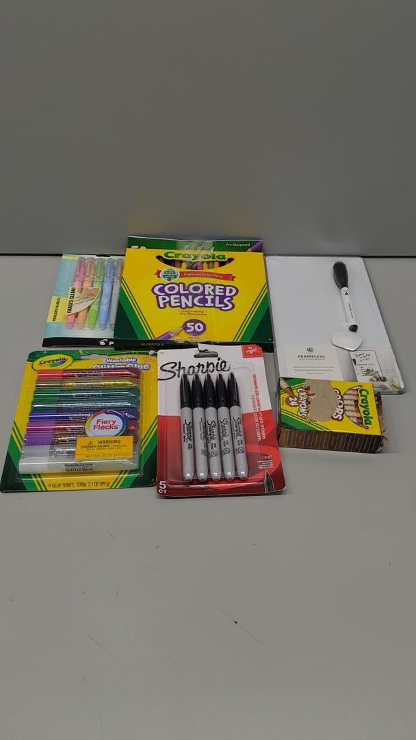 Set of Pens, Colors And A White Board