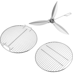 Outapark Grill Grate Replacement Parts for Weber 22'' Kettle Charcoal Grill,22 Inch Charcoal Kettle Accessories for Weber 7435 7441,One-Touch Cleaning System Kit for Weber 7444,Stainless Steel