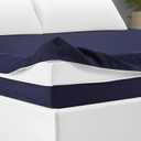 HunnmingRe Zippered Mattress Fitted Protector Deep Mattress Encasement Soft Zipper Fitted Sheet Microfiber Bed Sheet Cover for Bed(Navy Blue,Full,12-16in)