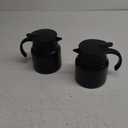 2 Pcs Thermal Coffee Carafe for Keeping Hot/Cold Stainless Steel Small Coffee Creamer Container Double Wall Vacuum Insulated Tea pot Beverage Dispenser for Milk Hot Chocolates(Black,27 oz)