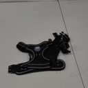 PoyPet No Pull Dog Harness, No Choke Front Lead Dog Reflective Harness, Adjustable Soft Padded Pet Vest with Easy Control Handle for Small to Large Dogs(Black,L)