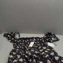 Petal & Pup Women's Cecelia-Puff-Sleeve-Maxi-Dress-Black-Floral, XL