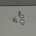 Anovo Flag Pole Rings, Flagpole Rings Aluminum Alloy 360 Rotating Anti Wrap Flag Mounting Spinning Ring Clips for 0.75-1.02 Inch Diameter Flagpole(1 Inch -Pack of 2, Matte Silver)