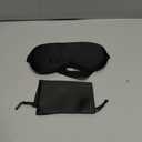 Sleep Mask, Silk Sleeping Mask, Skin-Friendly Sleeping Mask, with Adjustable Strap for Pressure Relief and Deep Sleep (Black)