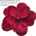 M2cbridge Christmas Velvet Flower Magnolia Flowers Artificial Poinsettia Stems Wedding Party Decor,4PCS (Burgundy)