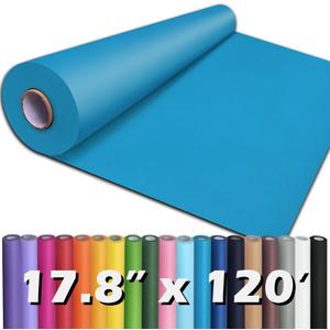 PerkHomy 17.8" x 1,440" (120') Lake Blue Kraft Paper Roll for Craft Bulletin Board Paper Art Table Covering Crafting Gift Wrapping Bouquet Packing Parcel 80GSM 55LB (Lake Blue, 17.8" x 120')