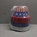 Beistle 66629-25 Pack of 25 Plastic Toppers with Patriotic Band, Assorted Red/White/Blue, One Size