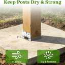 10 Pcs 6x6 Post Base for Concrete, Actual 5.5"x5.5" Wood
