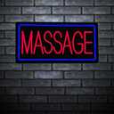 Massage Signs for Business, Massage Neon Sign Massages LED Open Signs Light for Window Wall Decor. 19 x 9.5 (Black Board)