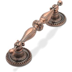 3.5 Inch Drawer Pulls Antique Copper, Vintage Cabinet Pulls Dresser Pulls, Copper Handles for Cabinets, 4 9/10 Inch Overall Length(125mm), 8 pack