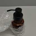 15 oz Amber Glass Foam soap Dispenser with Black Rust-Proof Foam Pump, refillable Thick Glass Foam soap Dispenser for Kitchen and Bathroom (1, 15 oz)