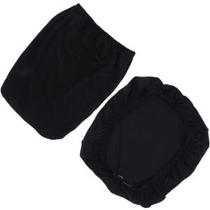 2pcs Elastic Spandex Fabric Chair Cover for Office Black Split Design Stretchable Seat Protector for Home Hotel and Events