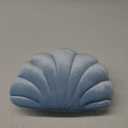 Seashell Decorative Pillow Shell Shaped Throw Pillow 3D Insert Beach Pillow Soft Velvet Pillow Sea Ocean Decoration Couch Bed Pillow Cushions (Blue,14 X 11 inch)