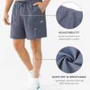 Cosmolle Men's 7" Quick Dry Stretch Hiking Shorts for Running Fishing and Outdoor Adventure with Multi Pockets (Gray, S)
