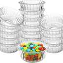 Frcctre 16 Pack 4 Inch Glass Bowls, 8.5 Oz Small Glass Prep Bowls Dessert Candy Bowl Serving Bowl for Kitchen Prep, Dessert, Dips, Candy, Nuts, Snack - Dishwasher Safe