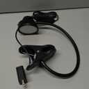 LEPOWER Clip on Light, Reading Lights for Books in Bed with 5 Colors & Stepless Dimming, RG0 Eye-Care, Amber Glow Light & Auto Timer, Strong Clamp with Adapter for Headboard, Bedside, Desk, Black