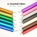 Glitter HTV Heat Transfer Vinyl 12"x12" Bundle 13 Sheets Iron on Vinyl for T-Shirts Gifts Design(Assorted)