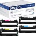 DR223CL Drum Unit Set Compatible DR-223CL Replacement for Brother DR223 DR-223CL MFC-L3770CDW HL-L3290CDW HL-L3270CDW Printer (Black, Cyan, Magenta, Yellow, 4 Pack)