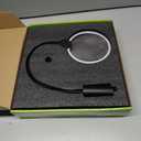 Floor Magnifying Glass with Light and Stand with Real Glass Lens, Magnifying Floor Lamp with Light Adjustable Height, 3 Color Modes, 360 Flexible Gooseneck Hands Free Magnifier for Close Work