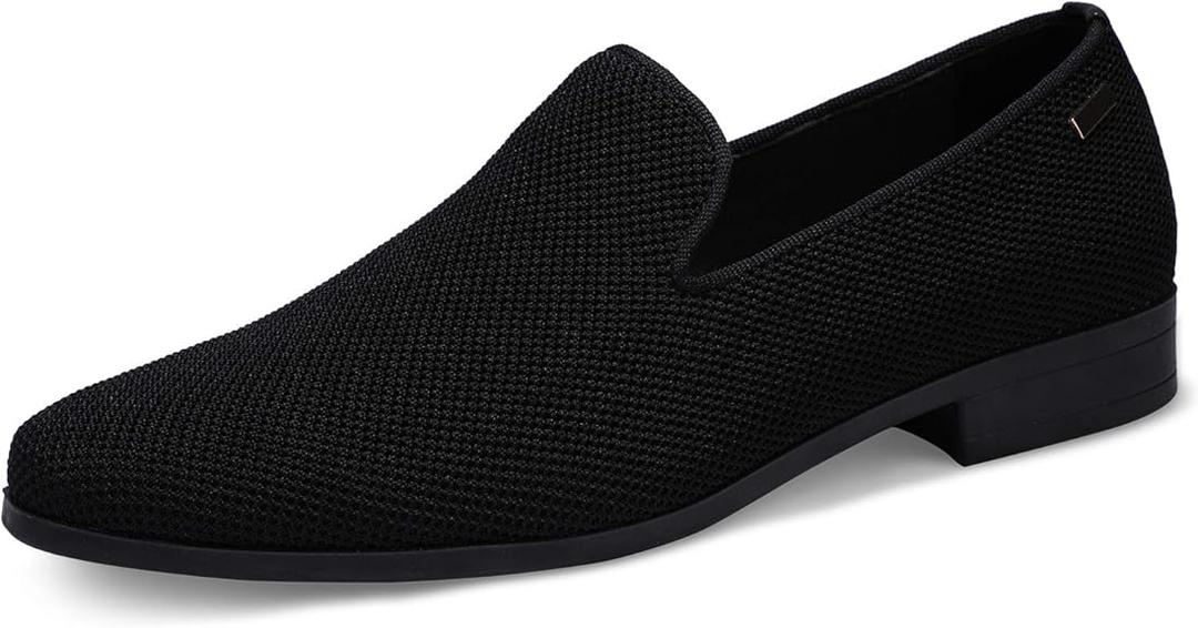 UUBARIS Mens Dress Loafers Tuxedo Suit Slip on Shoes, Color Black, Size 10.5