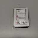 SANRILY PU Leather 3/4/5/6 Button Smart Key Fob Cover - Fit for Buick Envision Avenir & Chevy Suburban Tahoe - GMC Yukon Denali Sierra Silverado Keyless with Keychain - Silver-Black