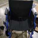 Drive Medical Blue Streak Lightweight Foldable Wheelchair - Enhanced Mobility Support - Durable Construction - Padded Comfort - Swing-Away Leg Rests - Desk Arms - Blue/Black - 20 Inch Seat