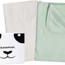 Rayon Made from Bamboo Baby Swaddle Blanket,2 Pack Soft & Breathable Receiving Blankets for Infant Newborn, Swaddle Wrap for Babies Girl and Boy, 47 x 47 Inch, (Sage & Oat)