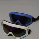 Yidomto Ski Goggles, 2 Pack Anti-Scratch Snow Goggles for Men, Women, Boys, Girls, Kids, Toddlers & Youth, UV 400 Protection for Skiing & Snowboard (Black/Blue/White)