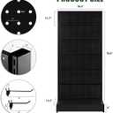 NectaCol Pegboard Display Stand, Gondola Retail Shelving Wall Display for Convenient Grocery Office Supply or Liquor Stores, Single Side Peg Board Panels, Extra 20 Hooks, No Including 4 Shelves, 1 Unit - Single Side - Black