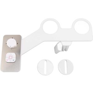 Non Electric Bidet Toilet Seat Attachment, Double Nozzle Slim Design Self Cleansing Feminine Butt Wash Bidet Attachment 7/8 Inch Tee