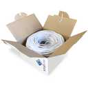 CAT5e Ethernet Cable 1000ft 24AWG Solid CCA UTP Unshielded CAT 5e, High Speed Lan Network, RJ45 Cable, Easy Pull Box Ethernet Cord (White)
