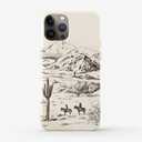 Vintage Cowboy Case for iPhone 13 Pro,Abstract Wild West Landscape Pattern,Cool Trendy Smooth Bright Tough PC Case Compatible with iPhone 13 Pro