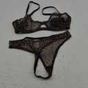 Lilosy Sexy Mesh Sheer Underwire Push Up Lingerie Set Lingerie Set (Small, Leopard)