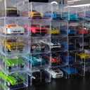 50 PCS 1/64 Scale Model Car Display Case Transparent Toy Car Display Boxes Square Clear PVC Plastic Boxes 1/64 Protector Clear Cases for Hot Wheels and Matchbox Collectors