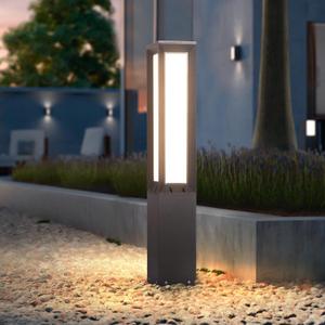 Outdoor Pathway Lights Wired, 32" Landscape Path Light, 3000K LED Bollard Lights 120V, Modern Commercial Driveway Lamp, IP65 Waterproof Standing Lighting for Patio Garden Path Yard Walkway, 32" Tall Ac100-240v