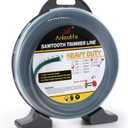 A Anleolife 1-Pound Heavy Duty Sawtooth 140-mil-by-108-ft Dual Core String Serrated Trimmer Line Donut for Walk Behind Wheeled Mowers with Built-in Line Cutter, 1-lb Sawtooth .140